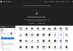 Google 提供免費 2000組的Icon Font圖示，Material icons 為網頁圖示多了一個生力軍