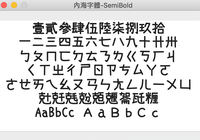 梅問題－[可商用] 內海字體－源自瀨戶字體再進化，補足4808的常用字輸入不再掉字