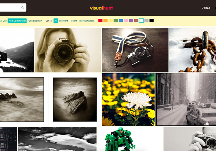 Visual Hunt 可依顏色篩選4萬張，高畫質圖庫免費下載