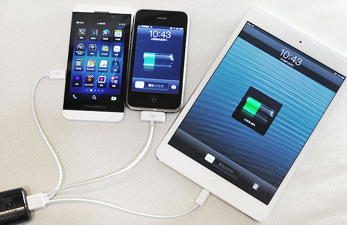梅問題-iPhone週邊-USB三合一傳輸線可同時充電(Lightning/iPhone 3Gs/Micro)