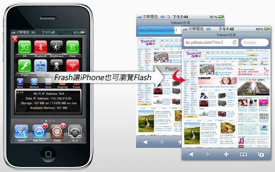 梅問題-iPhone教學-Frash讓iPhone也可瀏覽Flash網站