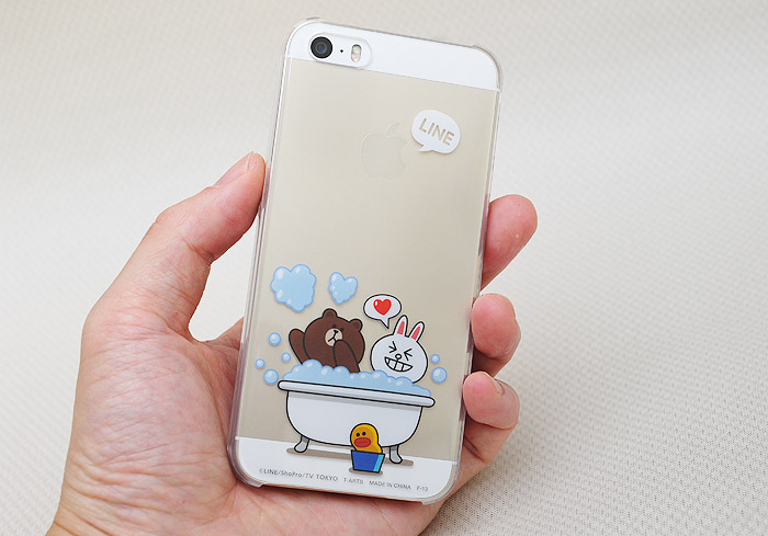 梅問題-iPhone週邊－《LINE iPhone 5手機殼》熊大兔兔共浴版