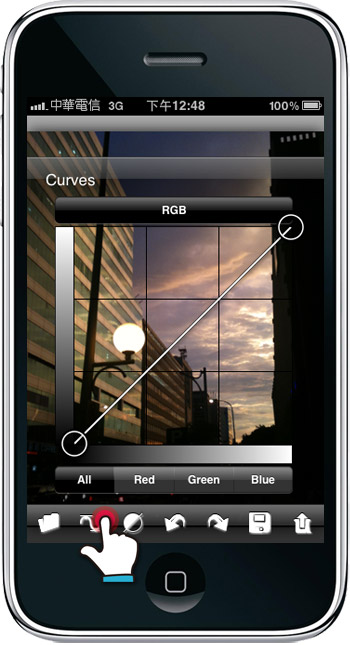 iphone無料程式-PhotoCurves曲線調整影像細節