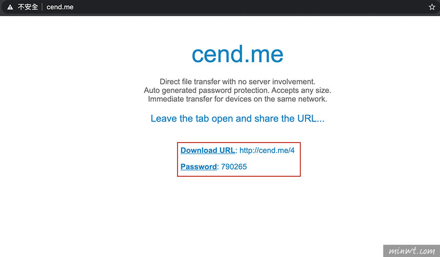 梅問題-cend.me 免裝軟體，不經由第三方伺服器，開啟瀏覽器就能點對點互傳檔案