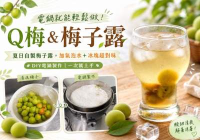 懶人版自製 Q 梅／梅子露，免殺青、免日曬，用電鍋輕鬆完成