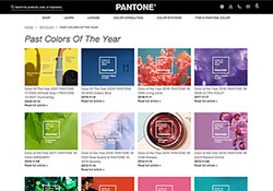 PANTONE 歷年來的年度代表色，要去那邊查看？