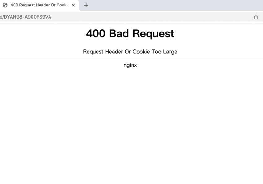 梅問題－如何修復瀏覽網頁時，出現的400 Bad Request錯誤狀態
