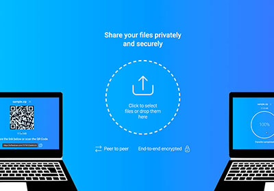 ToffeeShare 透過瀏覽器，就能點對點加密的相互傳送檔案，檔再大也不怕
