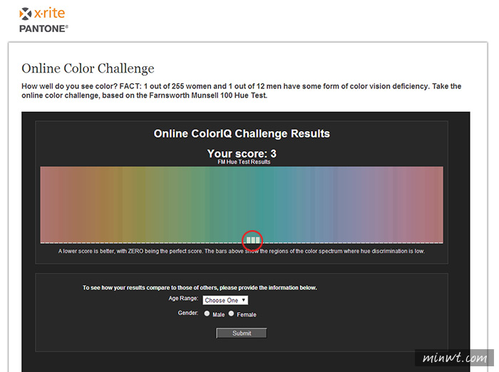 梅問題－《Xrite Color Challenge》線上色感檢測器