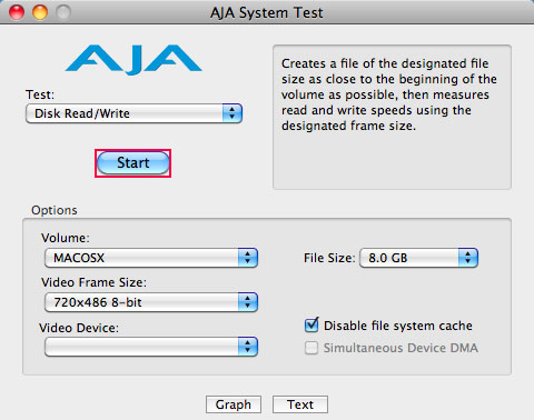 梅問題-MAC工具－AJA System Test測試硬碟的讀寫效能