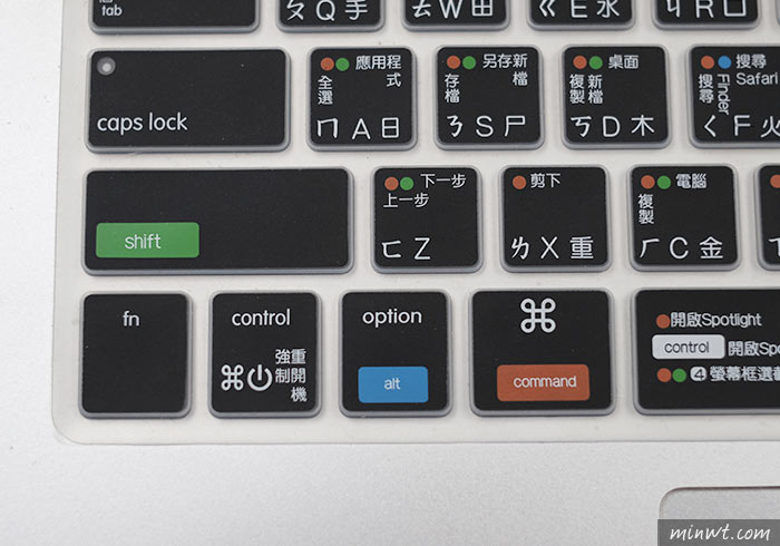 梅問題-[開箱] Macbook專用的鍵盤膜CrystalGuardMB，不但有注音、倉頡還有功能提示
