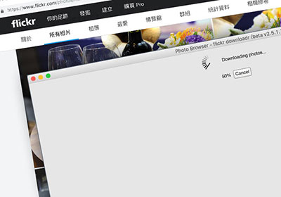 Flickr Downloader 快速將自己flickr相片批次打包回來