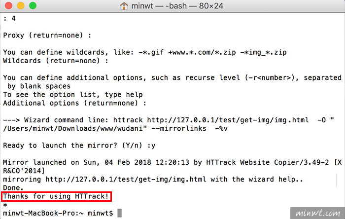 梅問題－[MAC]HTTrack Website Copier砍站軟體!移植到MAC平台與使用方法