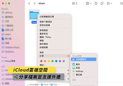 使用「iCloud 檔案共享」給其它人共用時，竟然圖片支援外連還可當圖床使用