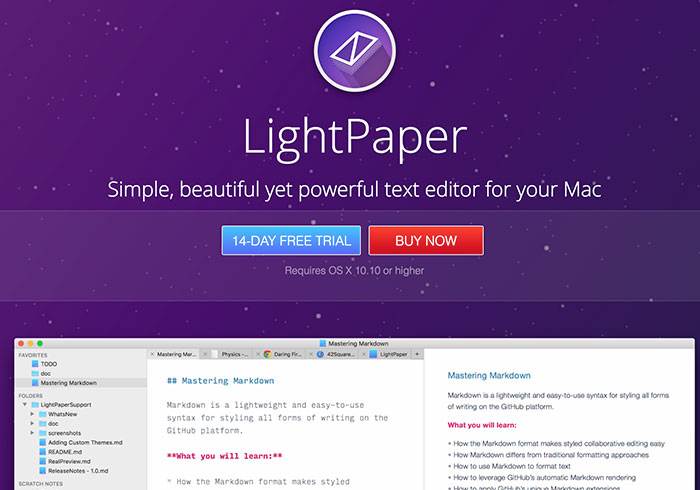 LightPaper 簡單清爽Markdown編輯器，支援畫面同步滾動預覽與支援HTML