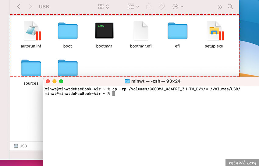 梅問題-免安裝工具，macOS內建就可將Windows ISO檔製作成USB安裝碟