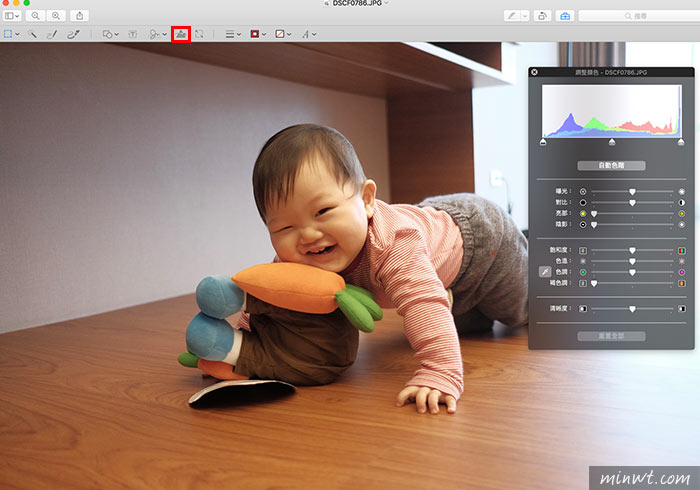 梅問題－MAC圖片預覽程式，竟然內建照片的編修功能
