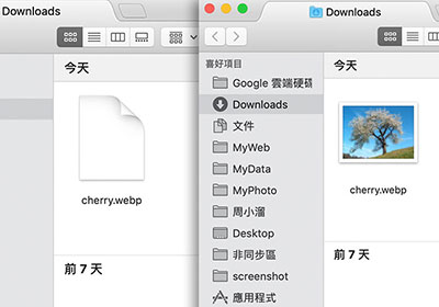 [教學] 一道指令就能讓MAC的Finder預覽WebP的圖檔縮圖
