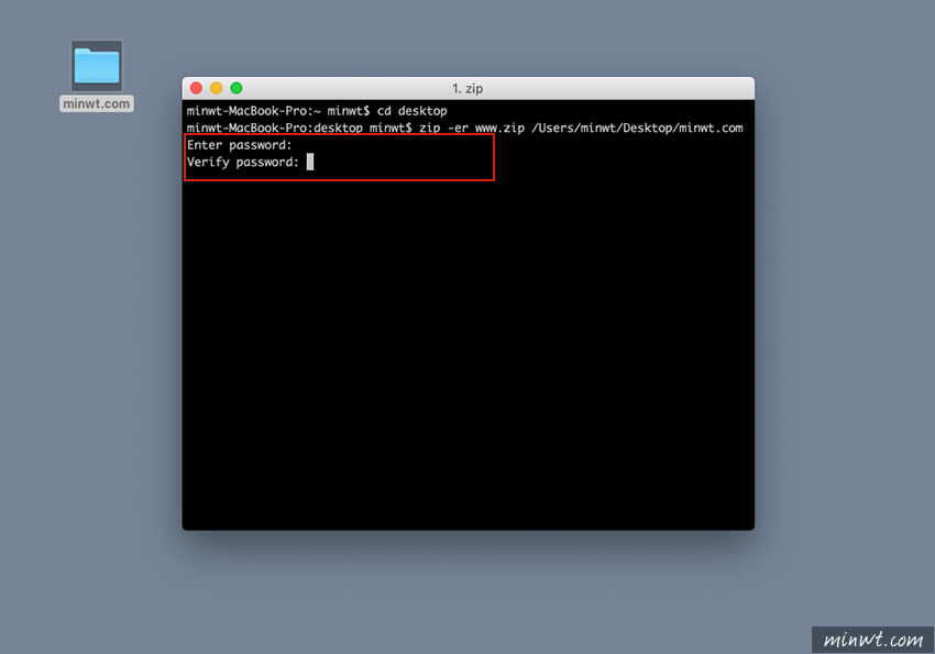 梅問題-MAC內建的ZIP壓縮工具，也可替壓縮檔設定密碼