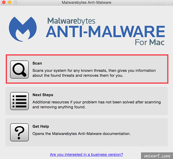 梅問題－Malwarebytes Anti-Malware專門移除MAC的間諜或木馬惡意程式