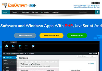 EXTOutPut 將PHP程式，封裝成Windows應用程式，一點立即就可執行