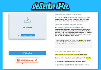 Decentrafile 免費雲端圖床空間，上傳檔案永久保留並支援外連