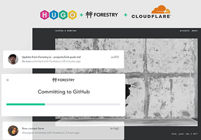 0元架站！Forestry打造HUGO即見即所得的編輯介面，與整合Cloudflare Pages全自動化更新