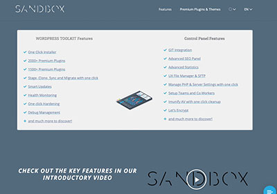 Sandbox.page 免費提供14天的WordPress測試環境，同時還支援FTP與PHPMyAdmin