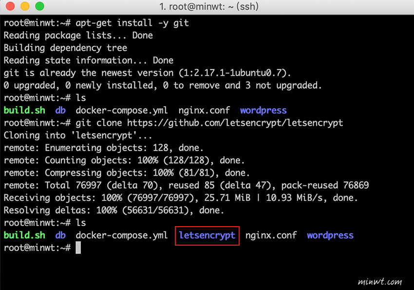梅問題-Ubuntu 系統的 VPS 網站安裝Let’s Encrypt免費SSL憑證教學：Docker和Nginx配置SSL證書