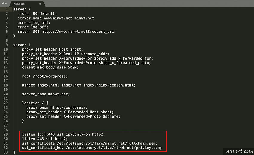 梅問題-Ubuntu 系統的 VPS 網站安裝Let’s Encrypt免費SSL憑證教學：Docker和Nginx配置SSL證書