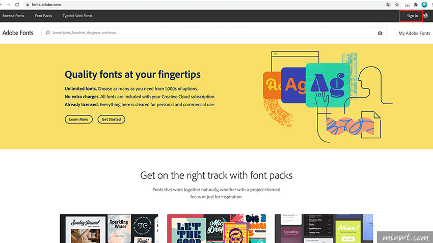 梅問題-Adobe Fonts 免費網頁雲端字型大解放，無流量限制與域名綁定
