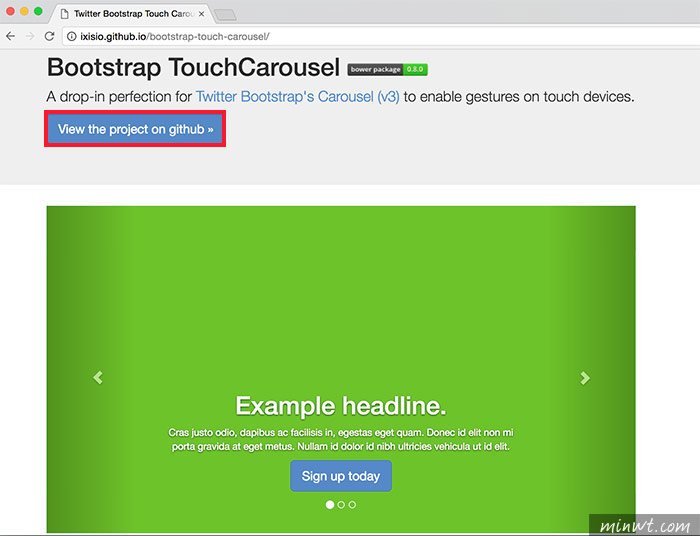 梅問題－Bootstrap教學－「TouchCarousel」讓廣告輪播支援手指滑動切換