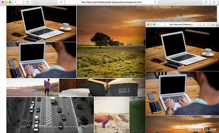 梅問題－Bootstrap教學-利用Bootstrap網格系統製作出flickr相片牆效果