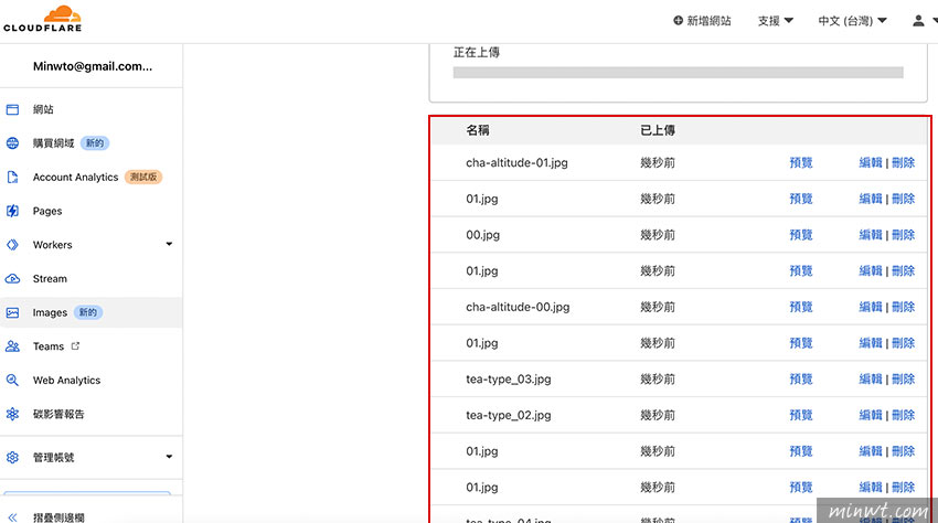 梅問題-Cloudflare現在也推出圖床空間，10萬張圖片每月只要5元，且圖片主機在台灣