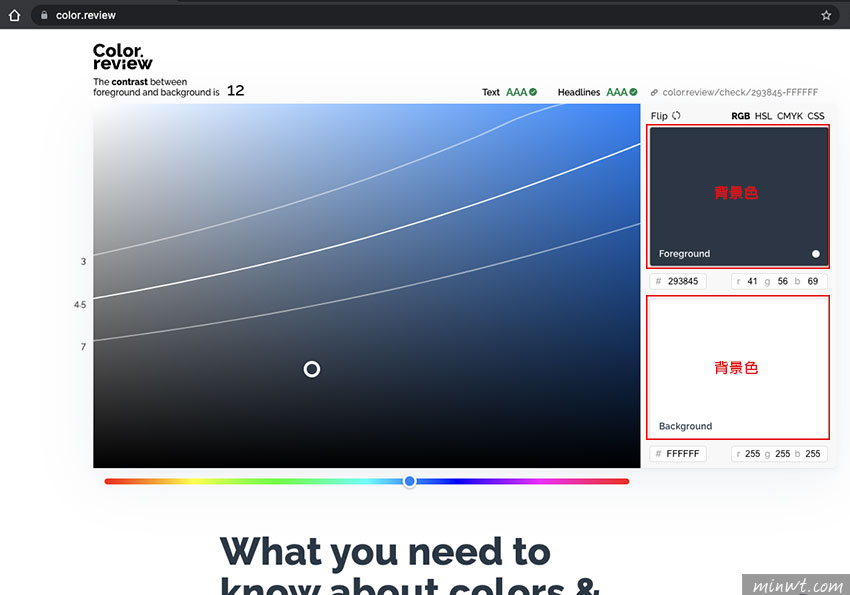 梅問題-Color review 網頁配色符合WCAG規範，讓網頁閱讀起來更加舒服與輕鬆