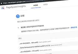 解決使用 Google Font 雲端字型，造成「確認載入網站字型時文字不消失」的問題