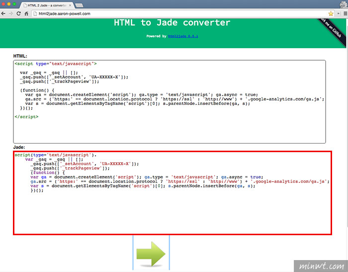 梅問題－HTML to Jade線上一鍵將HTML轉換JADE碼