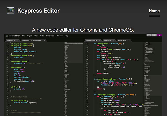 Keypress Editor羽量級的網頁編輯器，內建支援眾多語言與Emmet