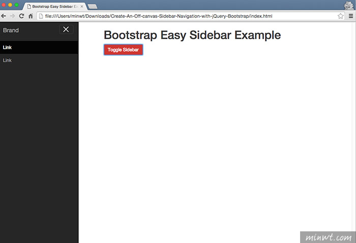 梅問題－Bootstrap教學－左右滑出導覽列選單