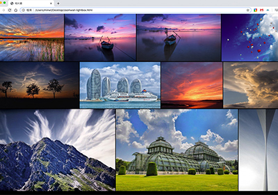 [jQuery] 實作出水平瀑布流相片牆×Lightbox燈箱效果