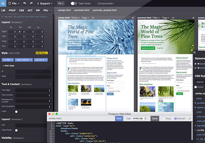 Pinegrow Web Editor全視覺化的Bootstrap開發工具