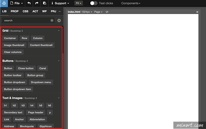 梅問題－Pinegrow Web Editor全視覺化的Bootstrap開發工具