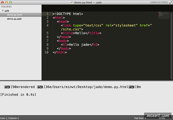 梅問題－網設必學《Jade》網頁HTML快速產生器(Sublime Text2)
